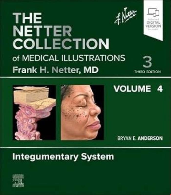 کتاب The Netter Collection of Medical Illustrations: Integumentary System, Volume 4 (Netter Green Book Collection) 3rd Edition 2025