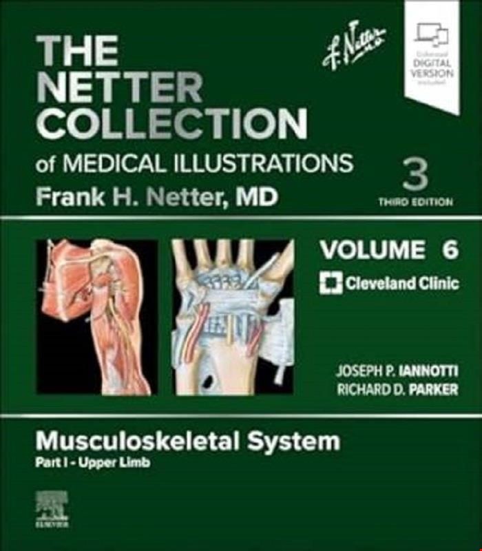 کتاب The Netter Collection of Medical Illustrations: Musculoskeletal System, Volume 6, Part I – Upper Limb (Netter Green Book Collection) 3rd Edition 2025
