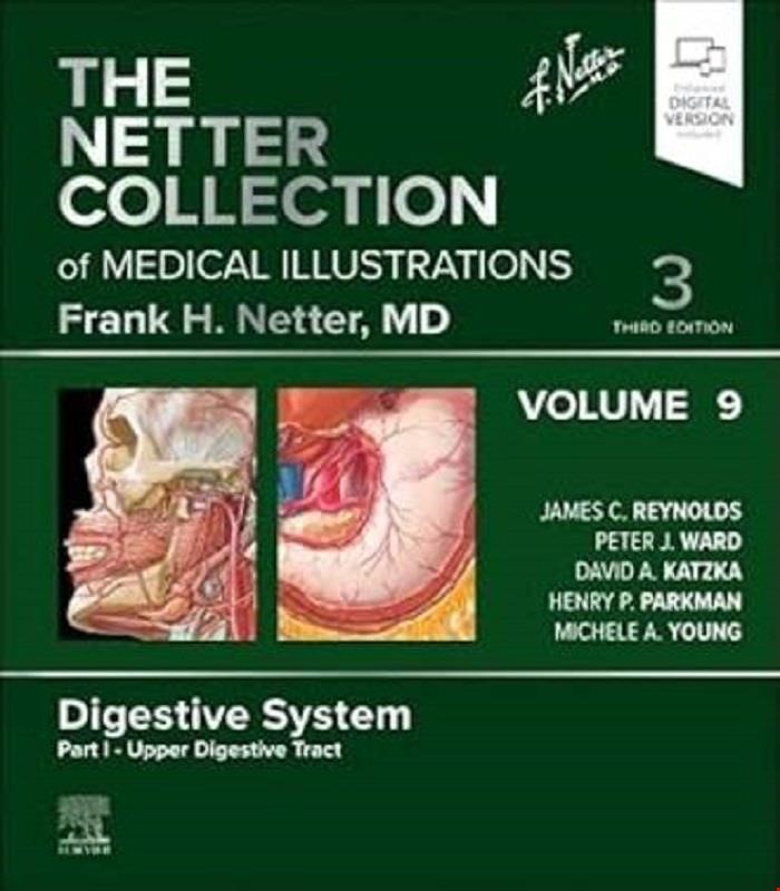 کتاب The Netter Collection of Medical Illustrations: Digestive System, Volume 9, Part I – Upper Digestive Tract (Netter Green Book Collection) 3rd Edition 2025
