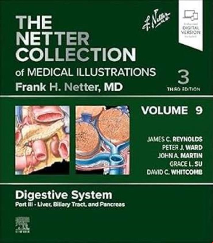 کتاب  The Netter Collection of Medical Illustrations: Digestive System, Volume 9, Part III – Liver, Biliary Tract and Pancreas (Netter Green Book Collection) 3rd Edition 2025
